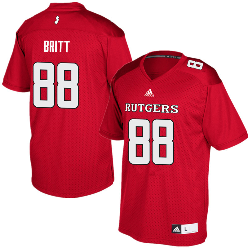 Men #88 Kenny Britt Rutgers Scarlet Knights College Football Jerseys Sale-Red